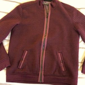 Quilted Zip-up Sweatshirt